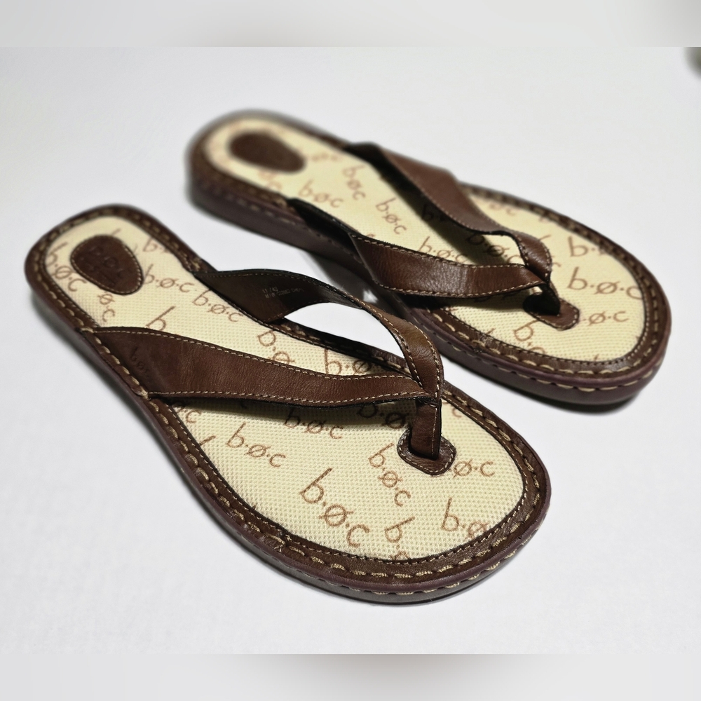 BØC Brown Women's 11  Flip Flops In EXCELLENT CONDITION Spring Beach Summer